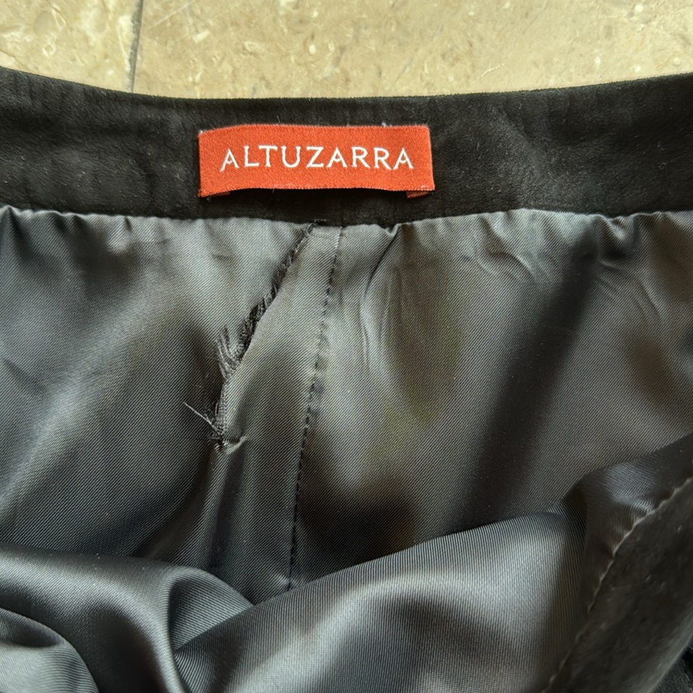 Altuzarra Black Suede Fringe Midi Skirt - Picture 4 of 4